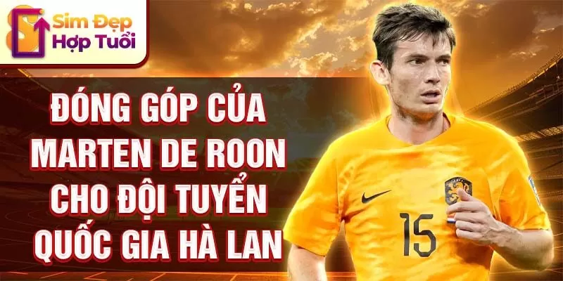 Đóng góp của Marten de Roon cho đội tuyển quốc gia Hà Lan